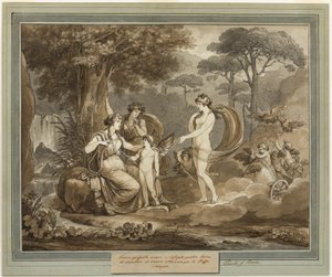 Venus Presenteert Cupido aan Calypso, uit De Avonturen van Telemachus, Boek 7 door Bartolomeo Pinelli