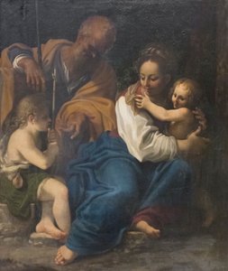Heilige familie en Sint Johannes de Doper door Bartolomeo Schedoni