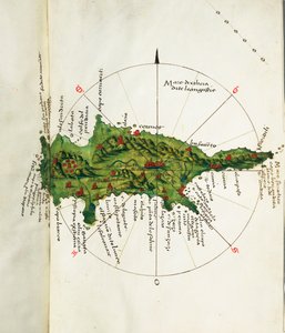 Kaart van Cyprus door Bartolomeo da li Sonetti