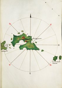 los kaart, ca. 1480 door Bartolomeo da li Sonetti