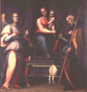 Madonna en Kind met Heiligen Augustinus, Tobias en de Aartsengel Rafaël