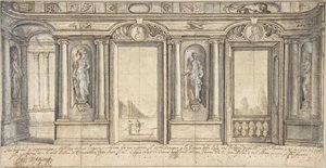 Ontwerp voor een Geschilderde Muurdecoratie voor Palazzo Massimo all