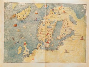 Kaart van Noord-Europa, uit Portolan Atlas