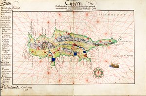 Perkamentkaart van Cyprus