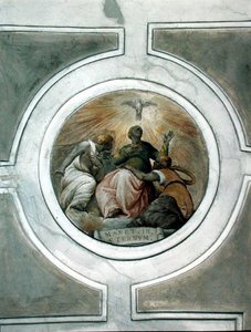 Voorstelling van een van de Deugden, detail van het plafond van de Grimani-kapel