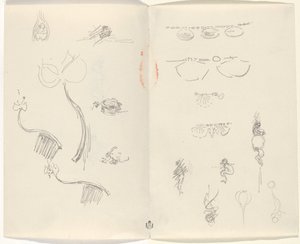 Studies voor sieradenontwerpen [verso]