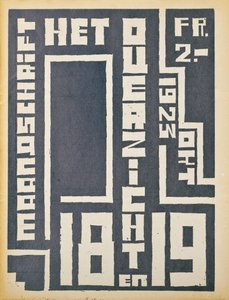 Omslag voor een uitgave van het tijdschrift "Het Overzicht", 1923