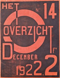 Omslag voor het decembernummer 1922 van het tijdschrift "Het Overzicht", 1922 door Belgian School