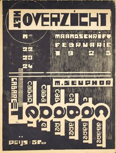 Omslag voor het tijdschrift "Het Overzicht", ca. 1921-1925