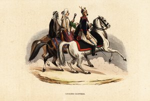 Egyptische cavalerie door Belgian School