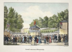 Grote harmonie wedstrijd, ca. 1895