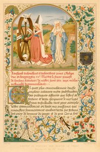 LEstrif de Fortune door Martin le Franc. Manuscript van de 15e eeuw