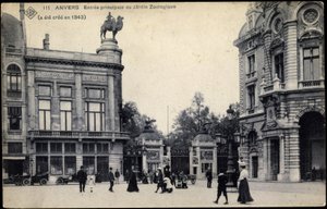 Hoofdingang van de Antwerpse Zoo, ca. 1911