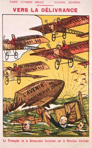 Poster ter promotie van de Parti Ouvrier Belge (Belgische Arbeiderspartij) voor 1914