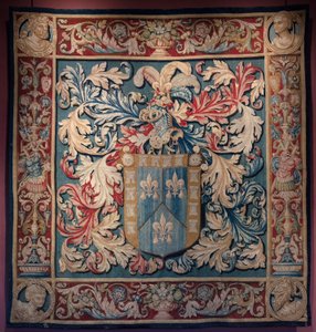 Wandtapijt met het familiewapen van De Nagera. Meester AL. Ca 1550 (wandtapijt) door Belgian School