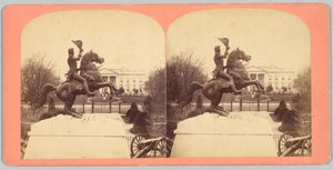 Het kolossale bronzen ruiterstandbeeld van Gen. Andrew Jackson