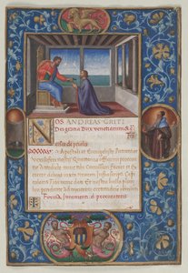 Blad uit een Commissie: Sint Marcus geeft de Sleutels van Venetië aan Francesco de Priuli door Benedetto Bordone