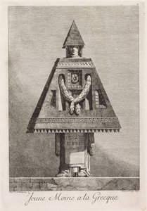 Mascarade à la Grecque: Jonge monnik à la Grecque Plaat 9, 1771 door Benigno Bossi
