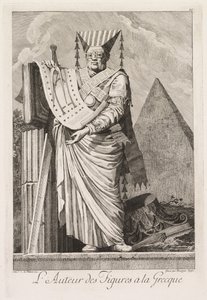 Mascarade à la Grecque: LAuteur des figuren à la Grecque Plaat 10, 1771 door Benigno Bossi