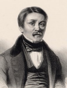 Portret van de organist en componist Hippolyte Monpou door Benjamin