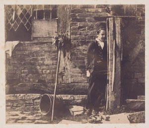 Walter Chamberlain verstopt zich achter Bredicot-pomp, midden jaren 1850