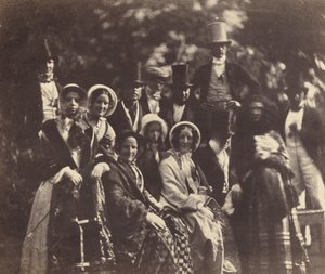 Bruiloftsgroep, ca. 1852 of 1853 door Benjamin Brecknell Turner