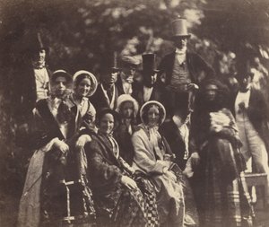 Bruiloftsgroep,c. 1852 of 1853 (foto) door Benjamin Brecknell Turner