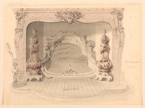 Tekening, Gietijzeren rooster, ca. 1840