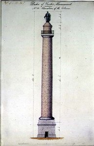 Opstand van het monument van de hertog van York, Carlton Gardens, Londen