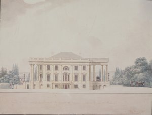 Het zuidelijke portiek van het presidentiële huis, 1807
