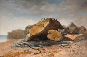 Strandscène, Marazion, Cornwall, 1860