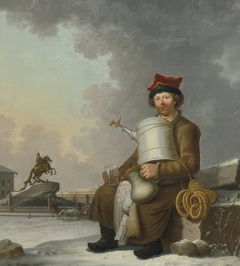Sbiten-verkoper in Sint-Petersburg