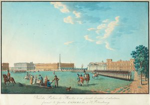 Het Marmeren Paleis in Sint-Petersburg, ca. 1800 door Benjamin Paterssen