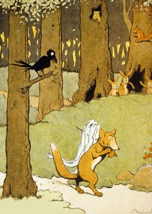 Renard en de paling, illustratie uit 