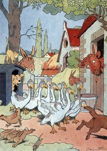 De ganzen op het Capitool van Toulouse geven alarm tegen een Gallische aanval