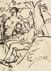 Figurenstudie van een liggende soldaat door Benjamin Robert Haydon
