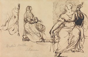 Studies van een Zittende Vrouw door Benjamin Robert Haydon