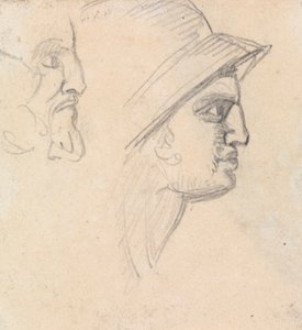 Studie van mannelijke hoofden