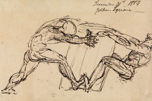 Studie van Twee Mannelijke Naakten door Benjamin Robert Haydon