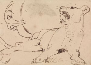Studie van een Leeuwin door Benjamin Robert Haydon