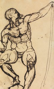 Studie van een Mannelijk Naakt door Benjamin Robert Haydon