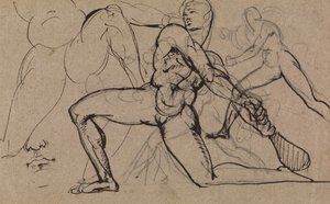 Studie van een mannelijk naakt door Benjamin Robert Haydon