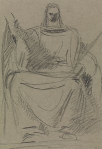Studie van een Zittend Mannelijk Figuur door Benjamin Robert Haydon