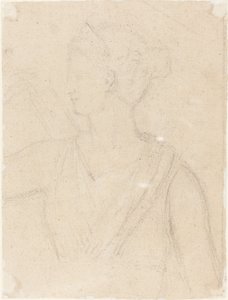 Studie van het Standbeeld van Diana in het Vaticaan (verso) door Benjamin Robert Haydon