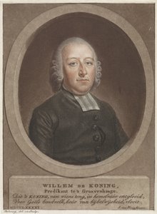Portret van predikant Willem de Koning door Benjamin Samuel Bolomey