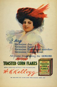Poster voor Kelloggs Cornflakes, 1910 door Benjamin Tichtman