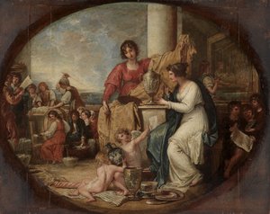 Britse fabriek - Een schets door Benjamin West