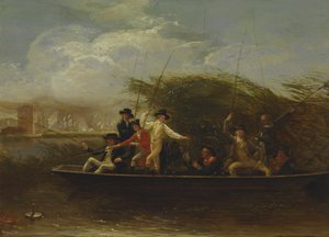 Heren aan het vissen door Benjamin West