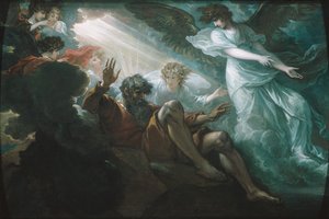 Mozes toont het Beloofde Land door Benjamin West