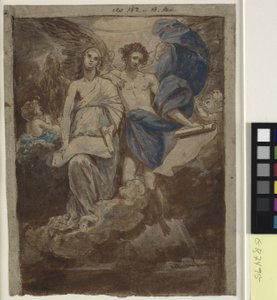 Studie voor een schilderij van De engelen verschijnen aan de herders, 1774